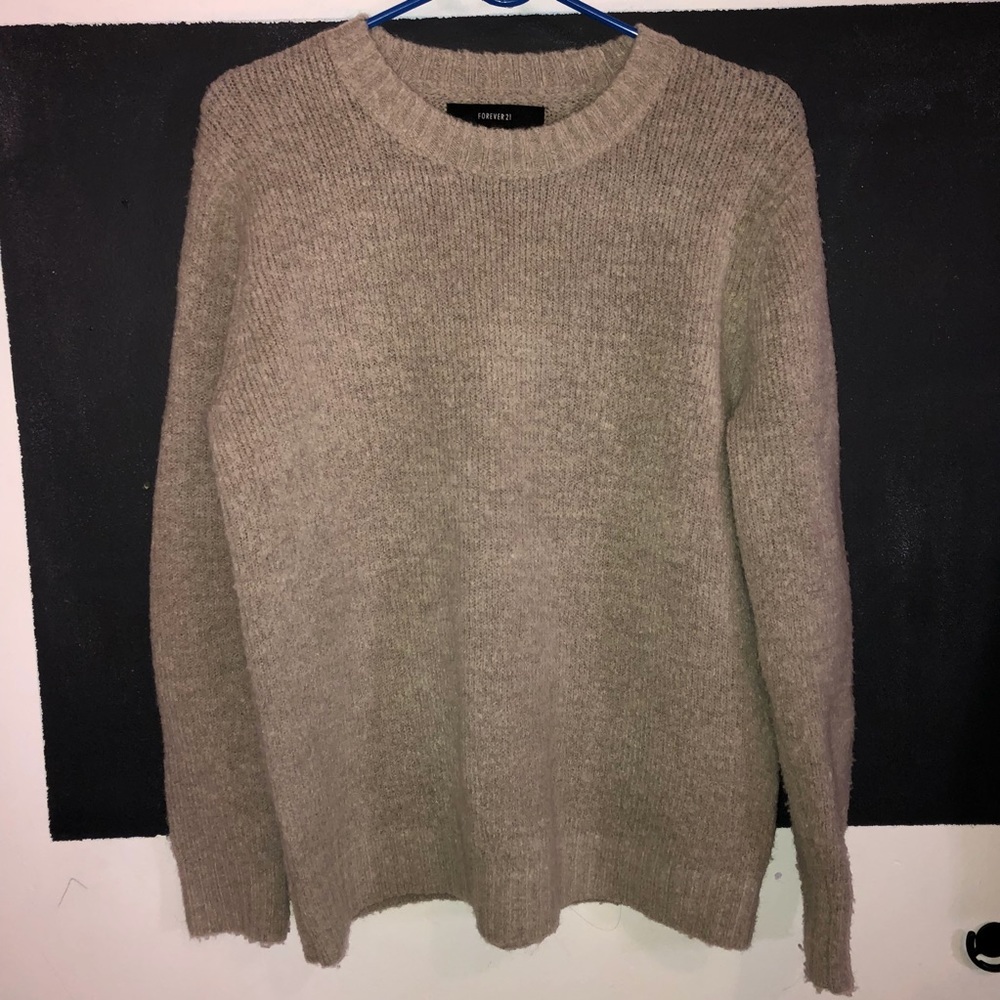 Beige Crew Neck Sweater